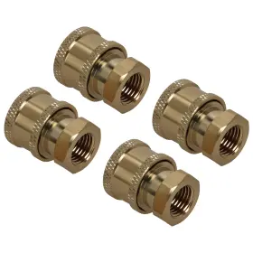 Xjr9q8 Maxpeedingrods 4x Brass Pressure Washer Coupler Adapter Fitting Set 1/4 Inch Qc To Female Npt