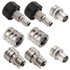Ydb1lk Maxpeedingrods M22 14mm Pressure Washer Adapter Kit Quick Disconnect Stainless 8pc Set