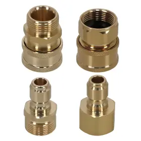 Maxpeedingrods Ye51zh 4pcs Pressure Washer Adapter Coupler M22-15mm Swivel 3/8ftft Quick Disconnect