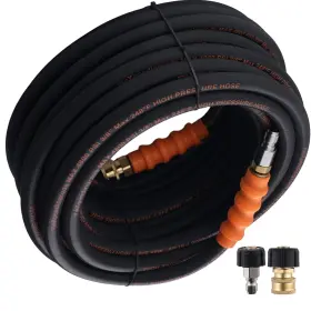 Zyh0oi Maxpeedingrods 3/8 Inch Pressure Washer Hose 70ft 4800psi Cold Hot Water Steel Wire Braid