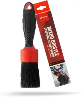 704628 Maxshine Stubby Boar Hair Detailing Brush - Premium Detail With Black