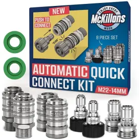 0001-aqck Mckillans 2025 Automatic M22-14mm Pressure Washer Quick Connect Kit - M22 To 3/8 Quic 0001-aqck Mckillans 2025 Automatic M22-14mm Pressure Washer Quick Connect Kit - M22 To 3/8 Quic