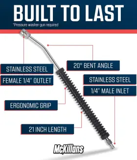 Mckillans 747465461303 Car Pressure Washer Extension Wand - Power For Wa #3