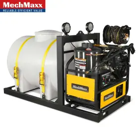 Hpw40dbt Mechmaxx 4000 Psi 4gpm 15hp Hot Water Pressure Washer With 245 Gal Tank