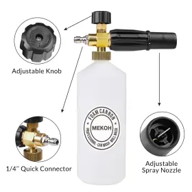 Mekoh 784115813433 1 Liter Adjustable Foam Cannon Snow Lance With 1/4 Inch Quick Connecto #2