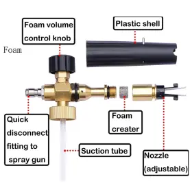 Mekoh 784115813433 1 Liter Adjustable Foam Cannon Snow Lance With 1/4 Inch Quick Connecto #3