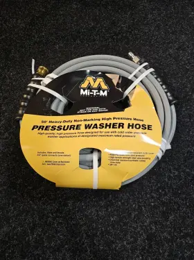 Aw-0851-0338 Mi-t-m 50ft X 3/8 Inch Pressure Washer Hose 4000psi With Quick Connect