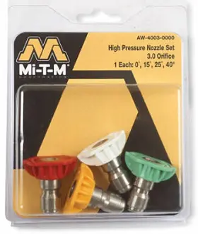 Aw-4003-0000 Mi-t-m 4-pack High-pressure Washer Spray Nozzle -