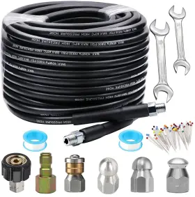 Minchi257 728040539594 100 Ft Sewer Jetter Kit For Pressure Washer Nozzles Drain Cl