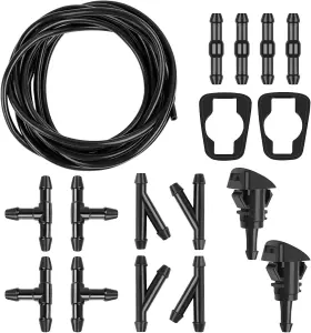 Mirg901bl-5m Miytsya Windshield Washer Hose Kit 5m 12 Connectors 2 1 Pc Black#221