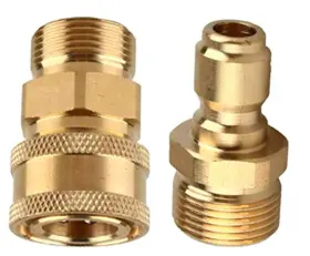 Mizorlie 681599152198 Pressure Washer Adapter Setm22 Male Thread Fitting 3/8 Inch Quick Connect Kit5000