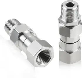 Mootvgoo 445022696696 2 Pack 3/8 Inch Npt Pressure Washer Swivel Fittings Stainless Steel Male To Fe