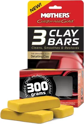 07242 Mothers California Gold 3 Clay Bars 100-gram Removes Overspray Brake
