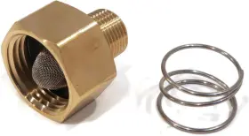Mtm 445034019018 Brass Pressure Washer Garden Hose Adapter - 3/4 Inch Fgh X 3/8 Nptm With Spring And Fi