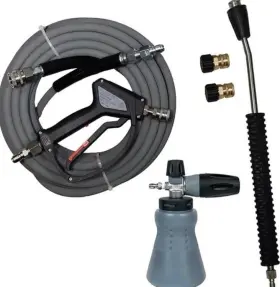 435008 Mtm Hydro Pf22 Wide Mouth Foam Cannon Kit Sgs28 Spray Gun Kobrajet 50ft Grey Hose