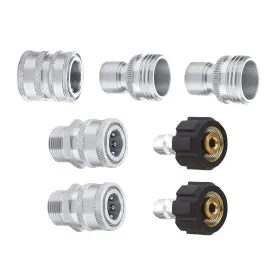 Mtm Hydro 810013920925 Stainless Steel Pressure Washer 7-piece Hose Adapter Kit For Use With Foam Ca