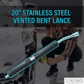 12.5222 Mtm Hydro Parts Pressure Washer 20 Inch Extension Wand Angled Black Vented Lance 1/4 #2