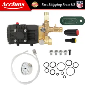 1814b Munirater Pressure Power Washer Pump 24mm Solid Shaft 3600 Psi 4.9gpm Belt Drive
