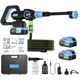 Pu10bl-01us Mupeak Cordless Pressure Washer With Brushless Motor 1100psi Portable Wash