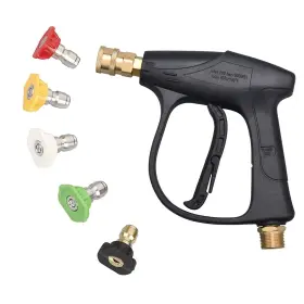 Muzisst 732767885018 Short Pressure Washer Gun 3000 Psi Max Black Power With 5 Color Qu