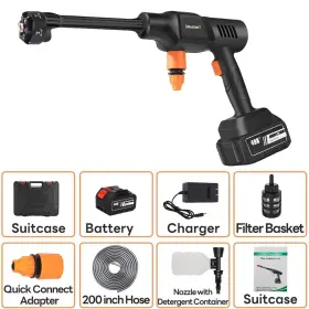 Muzisst 799849854713 21v Portable Power Washer With 6-in-1 Nozzle 20000mah Rechargeable Battery Pres #2