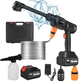 Muzisst 799849854713 21v Portable Power Washer With 6-in-1 Nozzle 20000mah Rechargeable Battery Pres