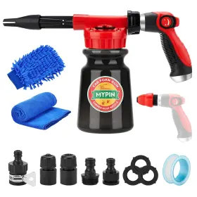 Ce0388 Mypin Updated 16 In 1 Car Wash Foam Gun Cannon Adjustable Hose Sprayer W