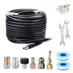 N A 361159879545 50ft Sewer Jetter Kit For Pressure Washer Nozzles Drain Clea