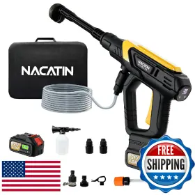 B0f3wr8rfv Nacatin 1000psi Cordless Pressure Washer 21v 4.0ah Battery-powered Brushless Motor Powe