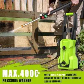 Nh-spw001g New Huing Electric Pressure Washer 4000 Psi - Max 2.5 Gpm Power With 20ft Hose 35f #2