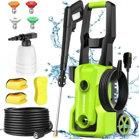 Nh-spw001g New Huing Electric Pressure Washer 4000 Psi - Max 2.5 Gpm Power With 20ft Hose 35f