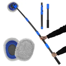 Nrha030001405 Newruiheng 15 Bend Labor-saving Car Wash Brush With Telescopic Handle 56.7 Inch Chenille