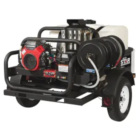 157595 North Star Northstar Trailer-mounted Hot Water Commercial Pressure Washer 4000 Psi 4