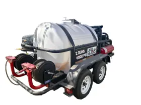 5108133 North Star Northstar Hot Water Commercial Pressure Washer Trailer With 2 Wands 4000 Psi