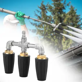 Nsioutlet 616361645677 Triple Turbo Nozzle Pressure Washer 360 Rotating 1/4 Inch Quick Connector 4000 Psi