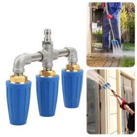 Nsioutlet 655887908682 Triple Turbo Pressure Washer Nozzle 4000 Psi 1/4 Inch Quick Connect M22 Brass Head