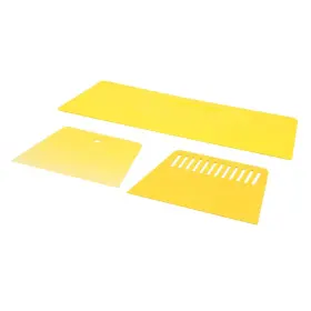 Okiyakusama 5206739376758095 3 Pieces Auto Body Filler Spreaders Pp Putty Tool Flexible Edge Mixed Yellow