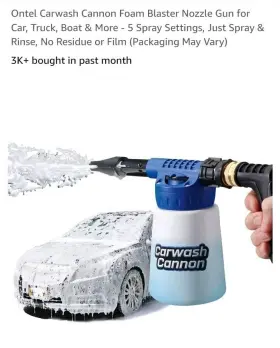 Carc-mc4 Ontel Nozzle Spray Car Wash Gun Cannon Soap Foam Dirt Dust Blaster Hose Thick Sprayer