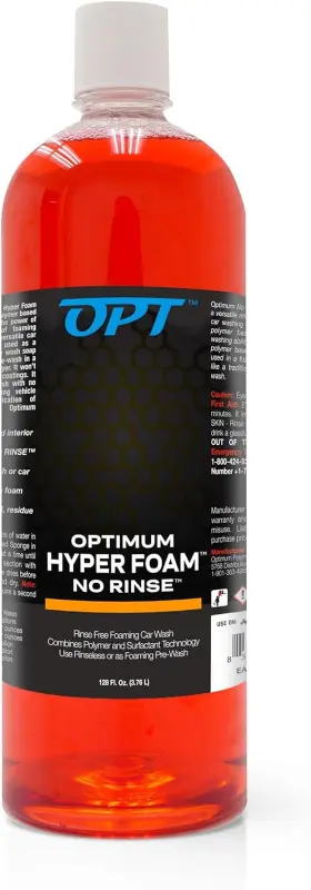 25272 Optimum Polymer Technologies Inc. Hyper Foam Onr Rinseless Foaming Car Wash Soap Spray-on Agitate No Rinse