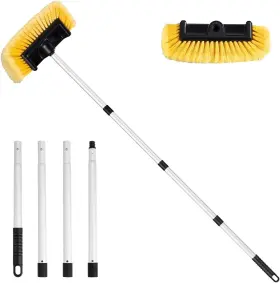 Cwbsbysye-001 Ordenado 62 Inch Car Wash Brush With Long Handle Soft Nylon Bristles Yellow