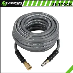 Ou180194parts Outstanding-carparts 50ft X 3/8 Inch Non-marking 4800psi High Pressure Washer Hose Gray Brand New