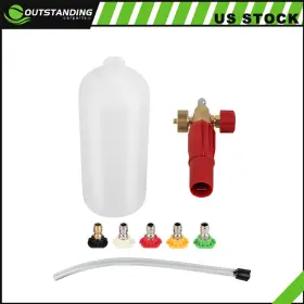 Ou180217parts Outstanding-carparts Heavy Duty Foam Cannon Professional Car Wash Pressure Washer 1/4in 5 Nozzle Tips