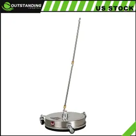 Ou180519parts Outstanding-carparts 15 Inch Pressure Washer Surface Cleaner 4000 Psi With 2 Extension Wands 3 Wheels
