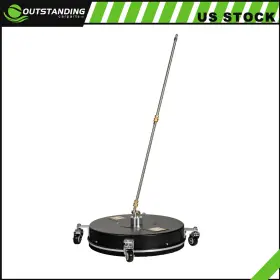 Ou180523parts Outstanding-carparts 18.5 Inch Black Pressure Washer Surface Cleaner With 4 Wheels Stainless Steel 4000 Psi