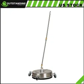 Ou180528parts Outstanding-carparts 13 Inch Stainless Steel Surface Cleaner Attachment Pressure Washer 4 Wheel