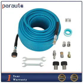 Pa17507ra071s Parautostore Sewer Jetter Kit For Pressure Washer 150ft 1/4 Inch M-npt Drain Cleaner Hose 5800psi