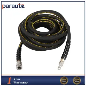Pa18034ra214b Parautostore 4000psi Pressure Washer Hose Hot/cold Water 1/4 Inch Kink Wear With 3/8 Quick