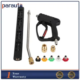 Pa18040ra207b Parautostore High Pressure Washer Gun 5000psi 3/8 Inch With Extension Wand Trigger Handle 1/4