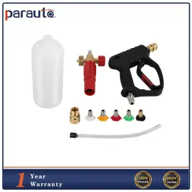 Pa18068ra209s Parautostore 5000 Psi Short High Pressure Washer Gun With Foam Cannon Kit For Car Washing