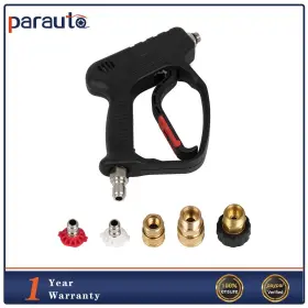 Pa18072ra187s Parautostore High Pressure Washer Gun 5000psi Wash Foam Spray Short Wand With 5 Nozzle 3/8 Inch Male